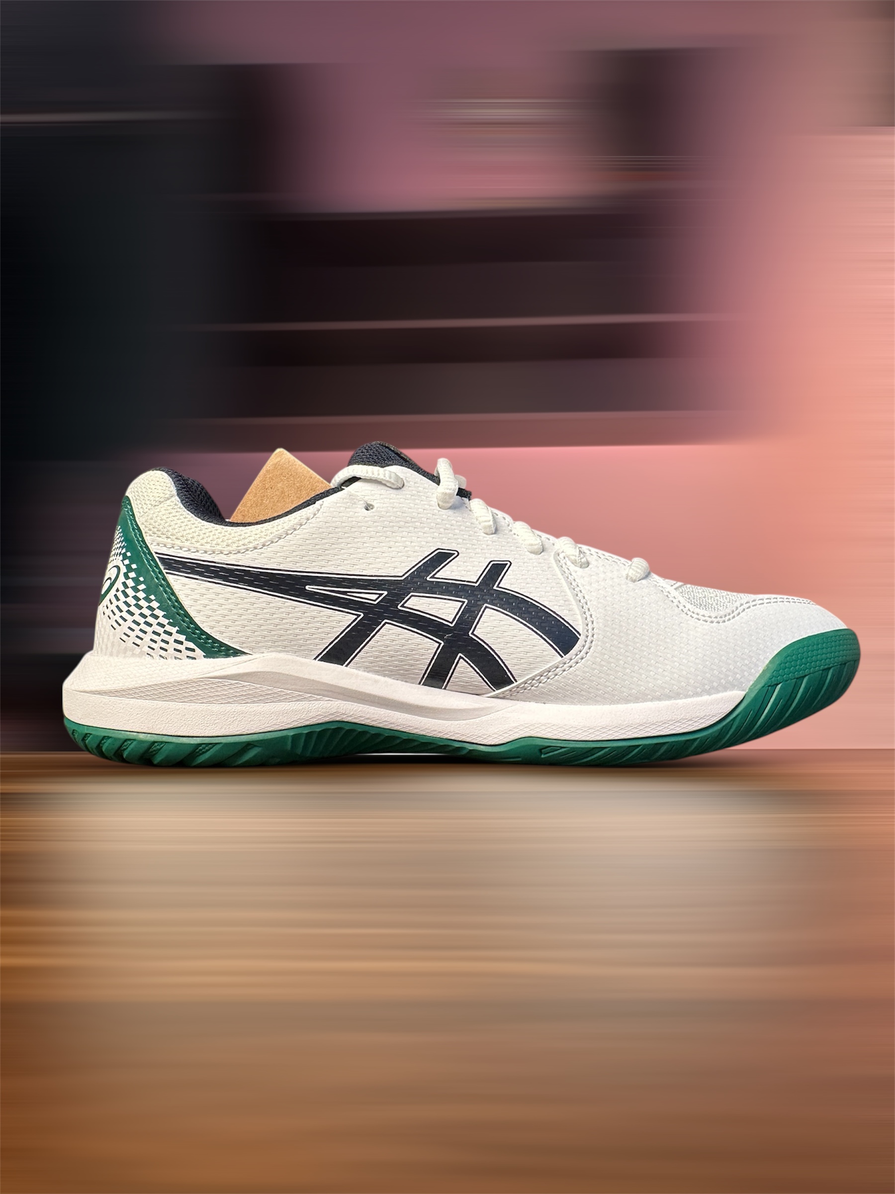 Giày Tennis/Pickleball ASICS Dedicate 8 Chính Hãng – Trắng Xanh Lá – Nhẹ – Công Nghệ GEL™ Giảm Chấn – Thoáng Khí